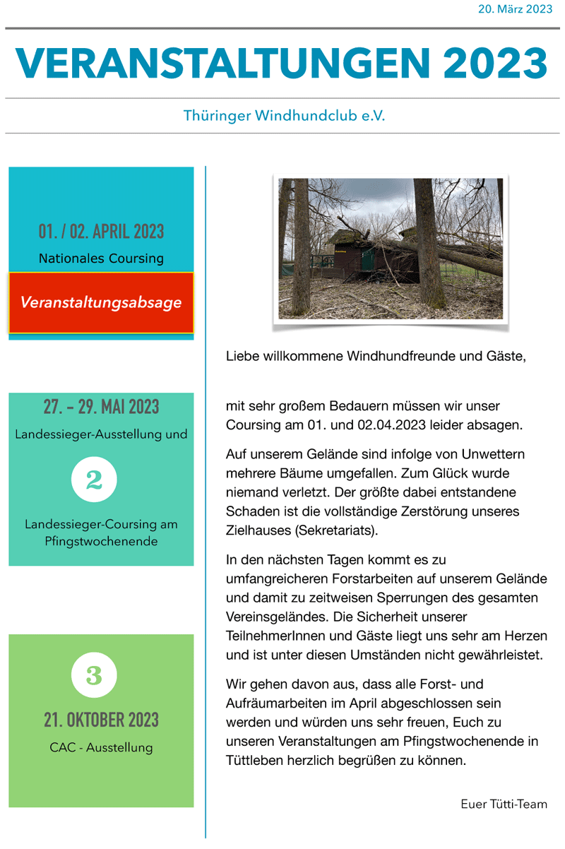 Thüringer Windhundclub, Tüttleben
